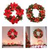 Christmas Wreath, 15.75 Inch Winter Holiday Christmas Decoration for Window