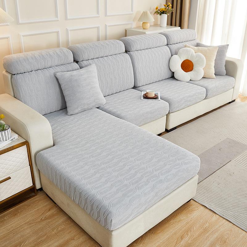 Neuer Sofabezug aus Jacquard-Samt, universelles All-Inclusive-Wohnzimmerkissen, universelle, kratzfeste, elastische Sofakappe für alle vier Jahreszeiten