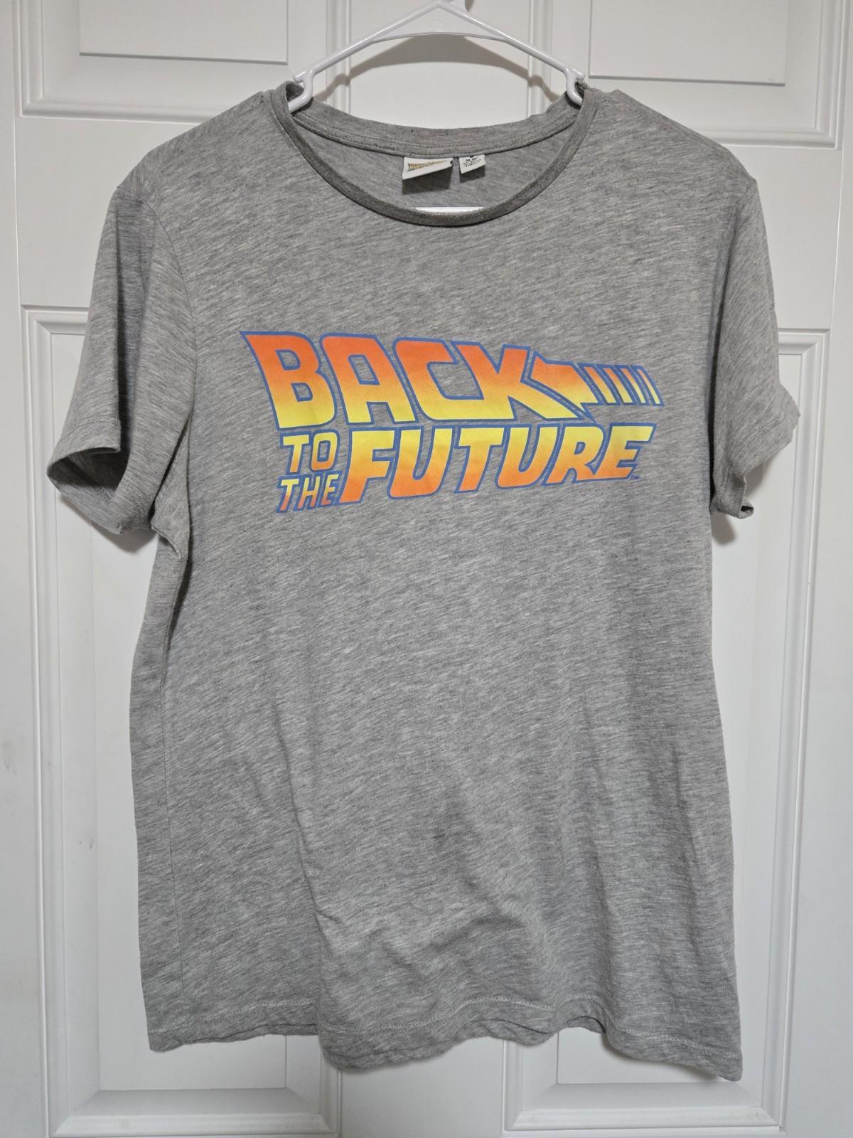 Back To The Future Logo Shirt Vintage Tag Mens Size Medium Gray Universal Studio Unisex T-Shirt XXXL
