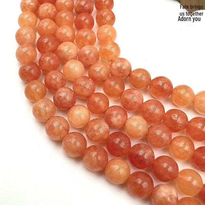 Golden Sunstone Orange Calcite Round Beads for DIY Jewelry Accessories