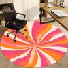 1PC Candy Swirl Office Round Area Rug, Mat Suitable For Office, Under Office Chairs Bedroom Living Room Home Decor, Room Deco