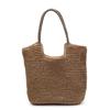 Hand-woven Portable Basket Woven Bag Cartoon Multicolored Bow Wind Shoulder Portable Tote Bag