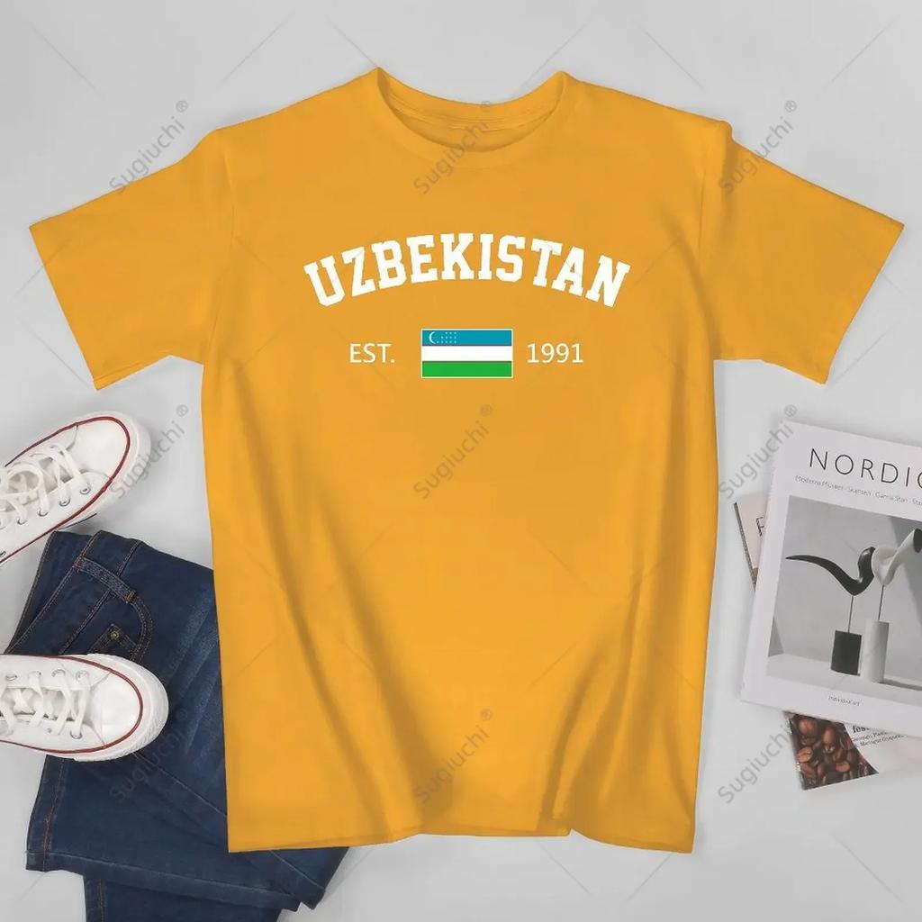 Unisex Unisex Uzbekistan EST1991 Independence Day Tshirt Tees T Shirts WoUnisex Boys 100 Cotton TShirt