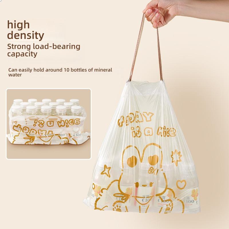 Drawstring Garbage Bags Cute Bathroom Garbage Bags Capybara Drawstring Large Leak-Proof Tear-Resistant Odor-Control Pocket For