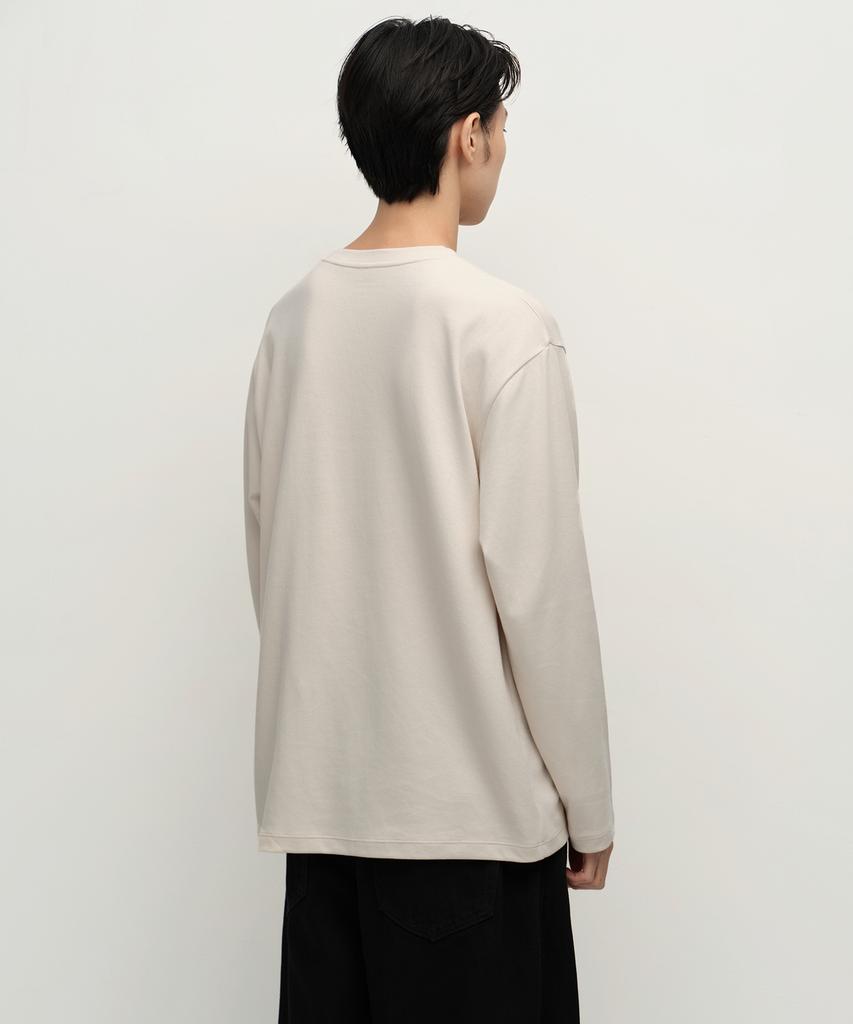 Musinsa Standard [Heat Standard] Crew Neck Long Sleeve T-Shirt [Ecru]