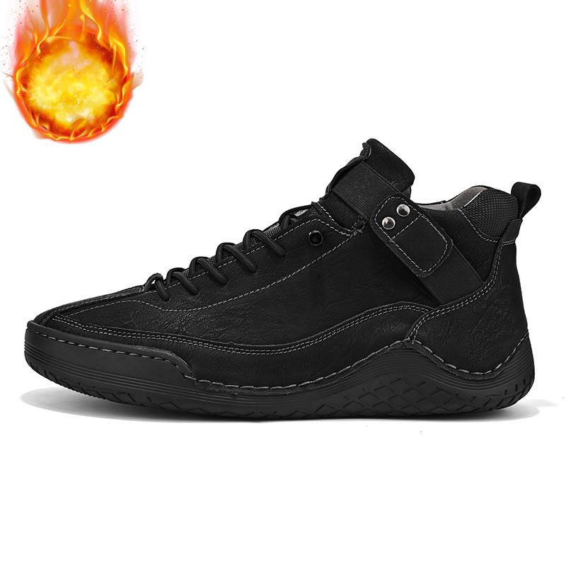 Mens Handmade Boots Pattern Leather Comfy Soft Sock Ankle Boots Autumn /Winter Men Boots Men Winter Boots