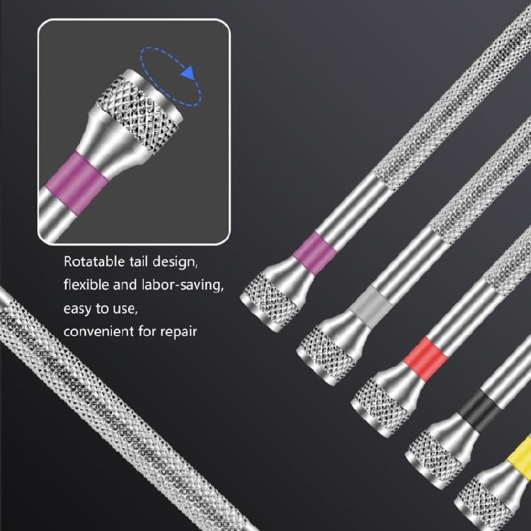 3PCs Jewelry Repair Screwdriver Set Carbon Steel Detachable Heads AntiSlip Aluminum Handle For Watchmakers Tool