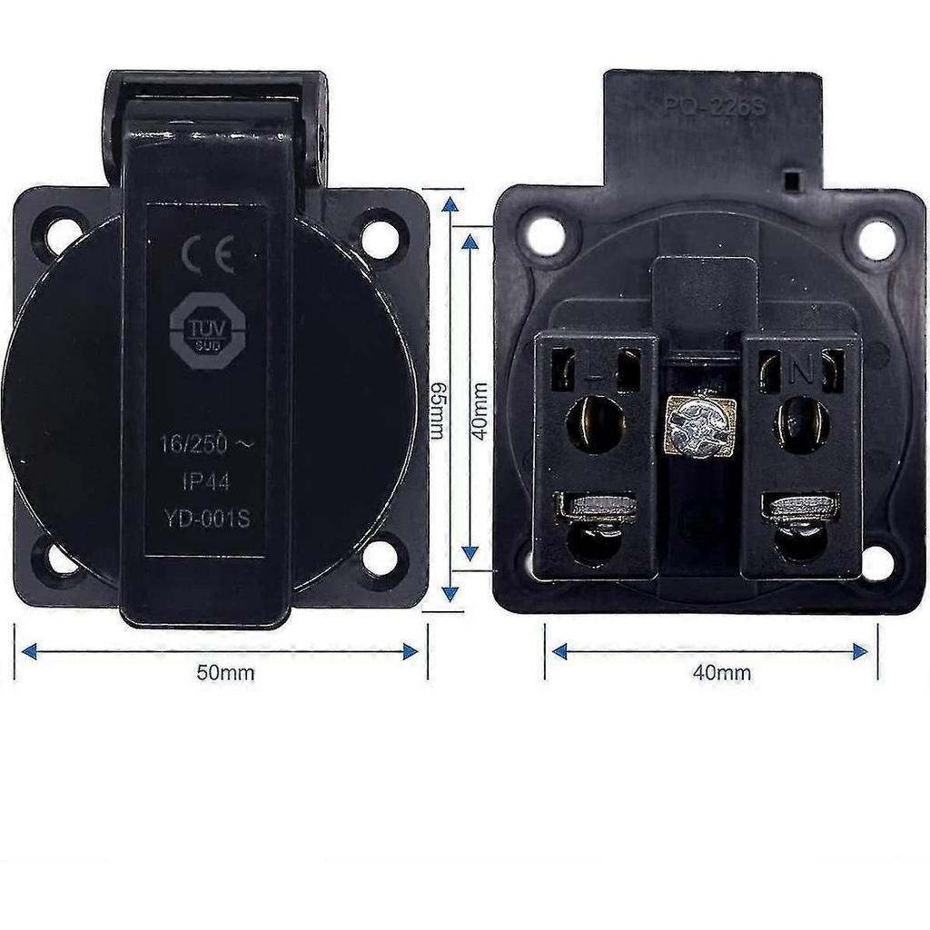Ip44 Waterproof European Socket For Type E/f,16a,german/french Industrial Dustproof Socket With Cover
