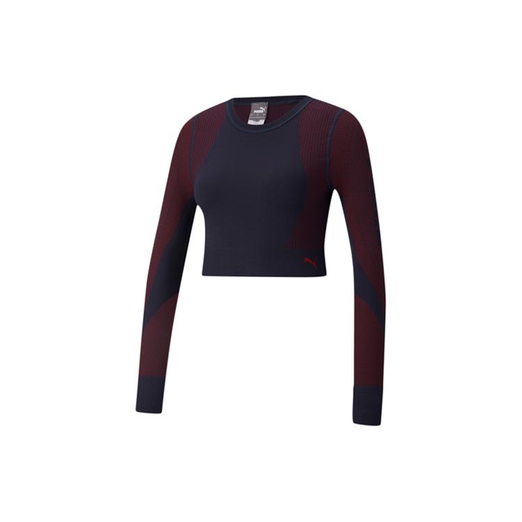 

Puma Train Seamless Color Block Sports Training Short Sleeve T-Shirt Women Tops 521029-66 S