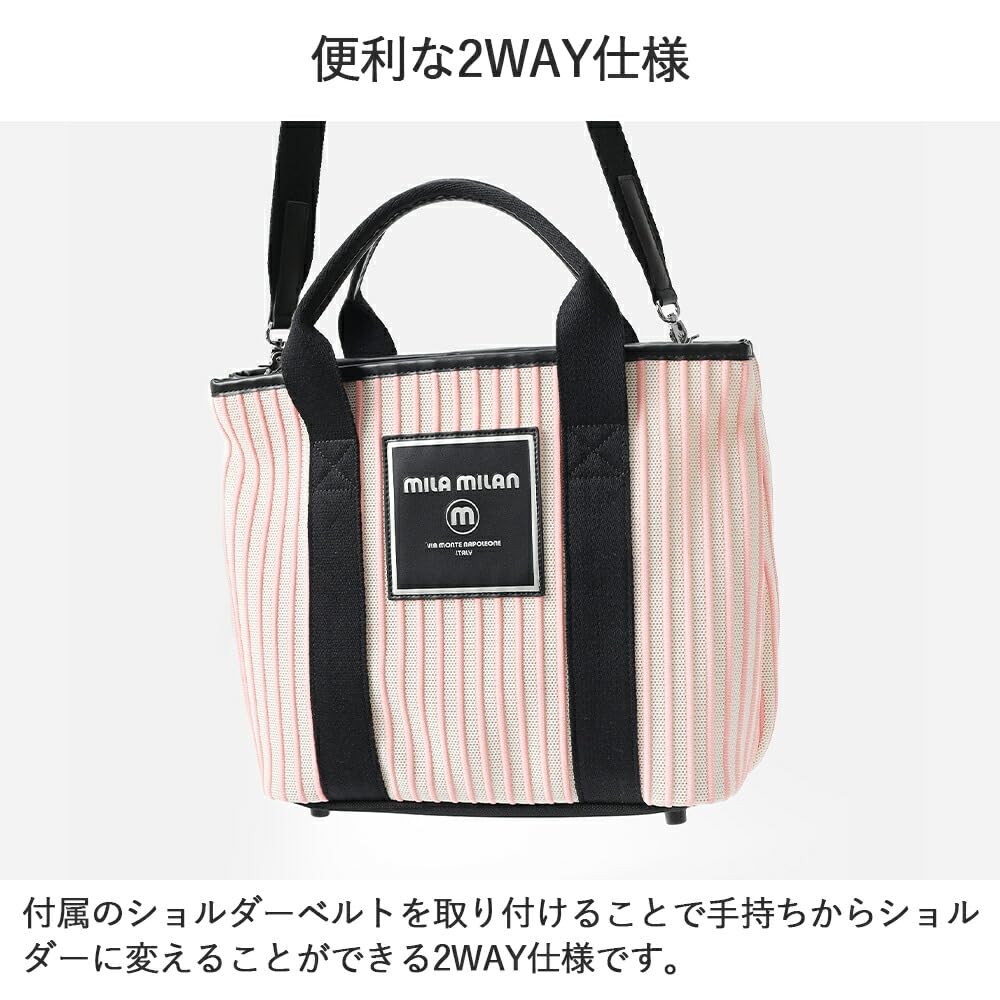 Miramilan Lucia Tote Bag, A4, with Shoulder Strap, No. 262512, Pink