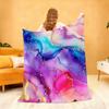 Colorful Ink Wash Blanket Soft Throw Blanket for Home Bedroom Bed Sofa Picnic Travel Office Rest Cover Blanket Gift