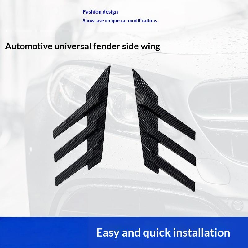 2Pcs Universal Car Rear Windshield Side Spoiler Rear Wing Trim Side Vents Decor Stickers Window Louvers Exterior Decorative Part