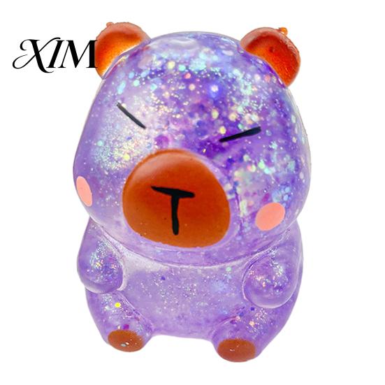 Sensory Stimulation Toy Glitter Cartoon Animal Fidget for Adults Kids Cute Pig Duck Soft Touch Stress Ball Turtle Squeeze Relief Easter Basket Stuffer