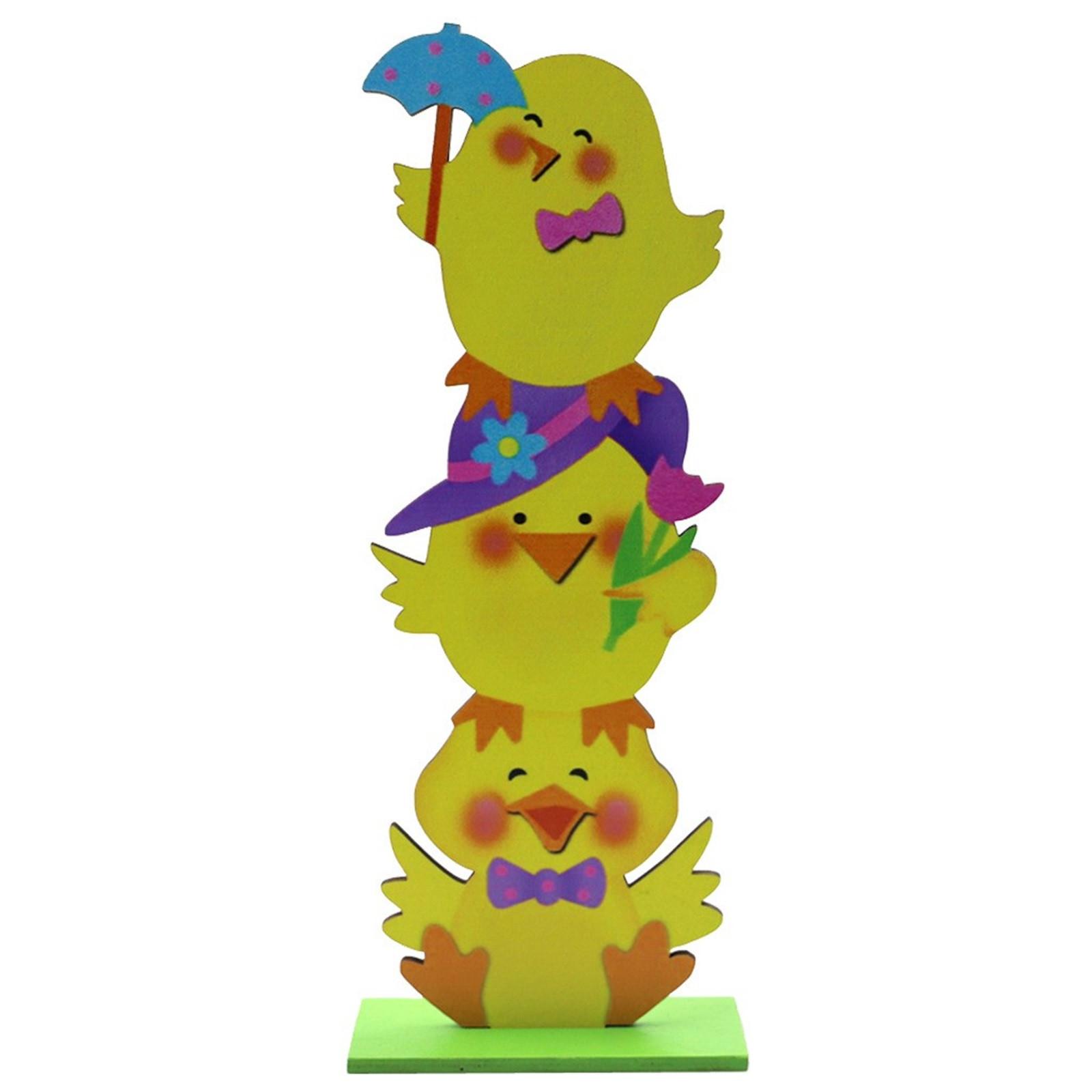 

Пасхальные украшения Деревянный кролик в форме кролика Украшения Ремесленные подарки Украшение One Size