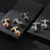 Alloy Alloy Cufflinks Gold Silver Black Shirt Suit Cuff Links Elegant Style Knot  Men