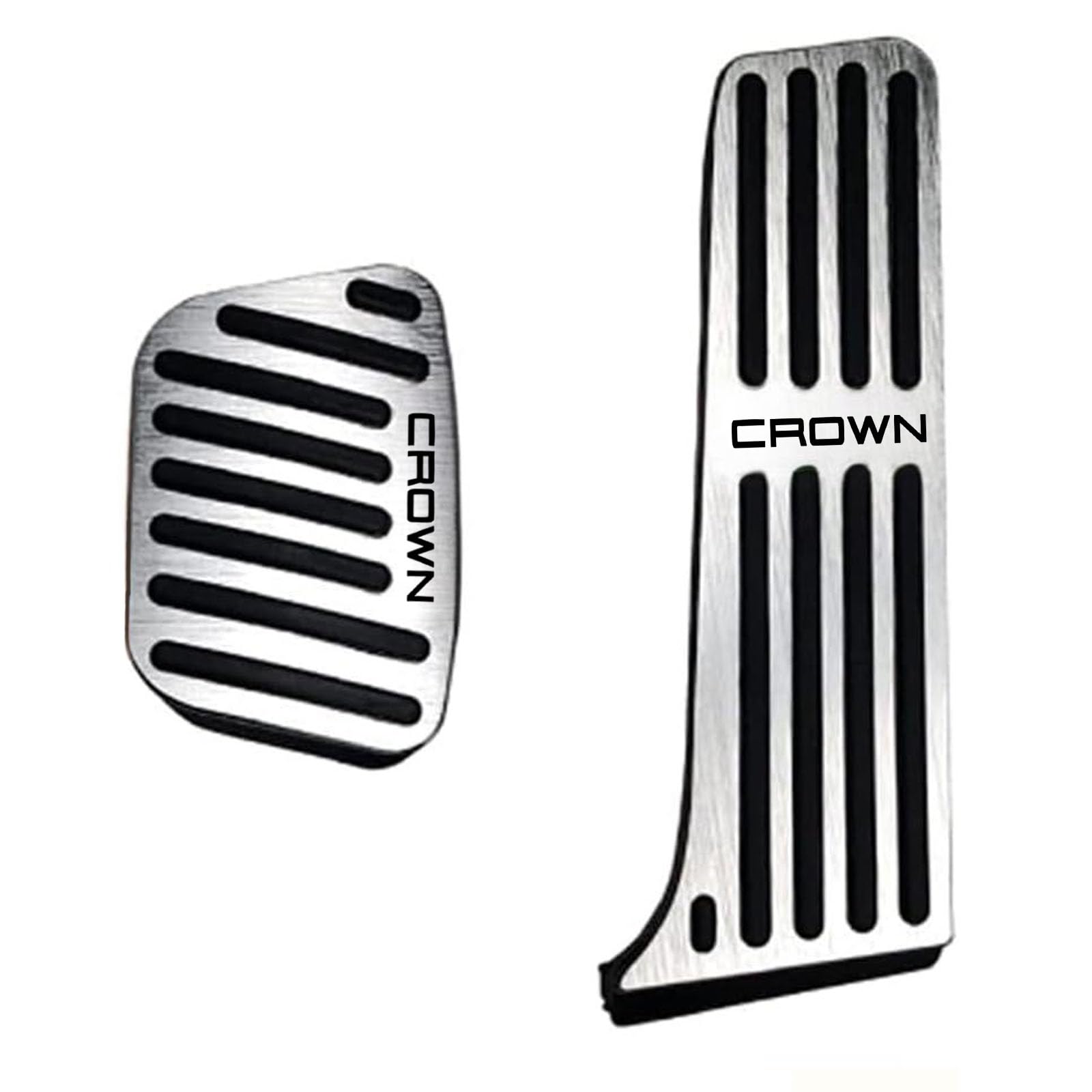

Совместимые с New Crown 2025 и Crown, эти алюминиевые накладки на педали совместимы с Crown Estate RS и Z. Также педали тормоза и газа. серебряный