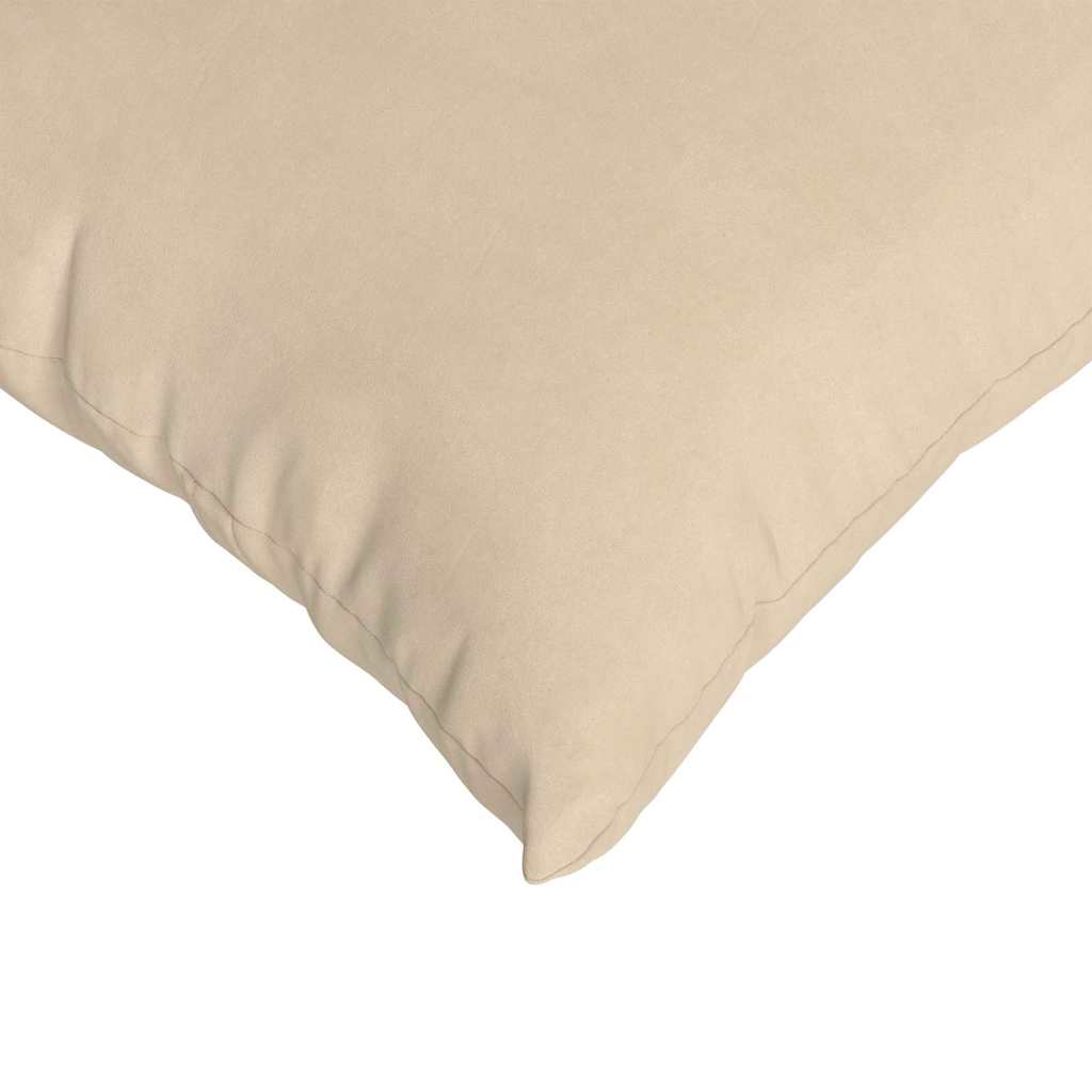 Sofa Cushions 2 Pieces Cream 60 X 60 Cm Fabric