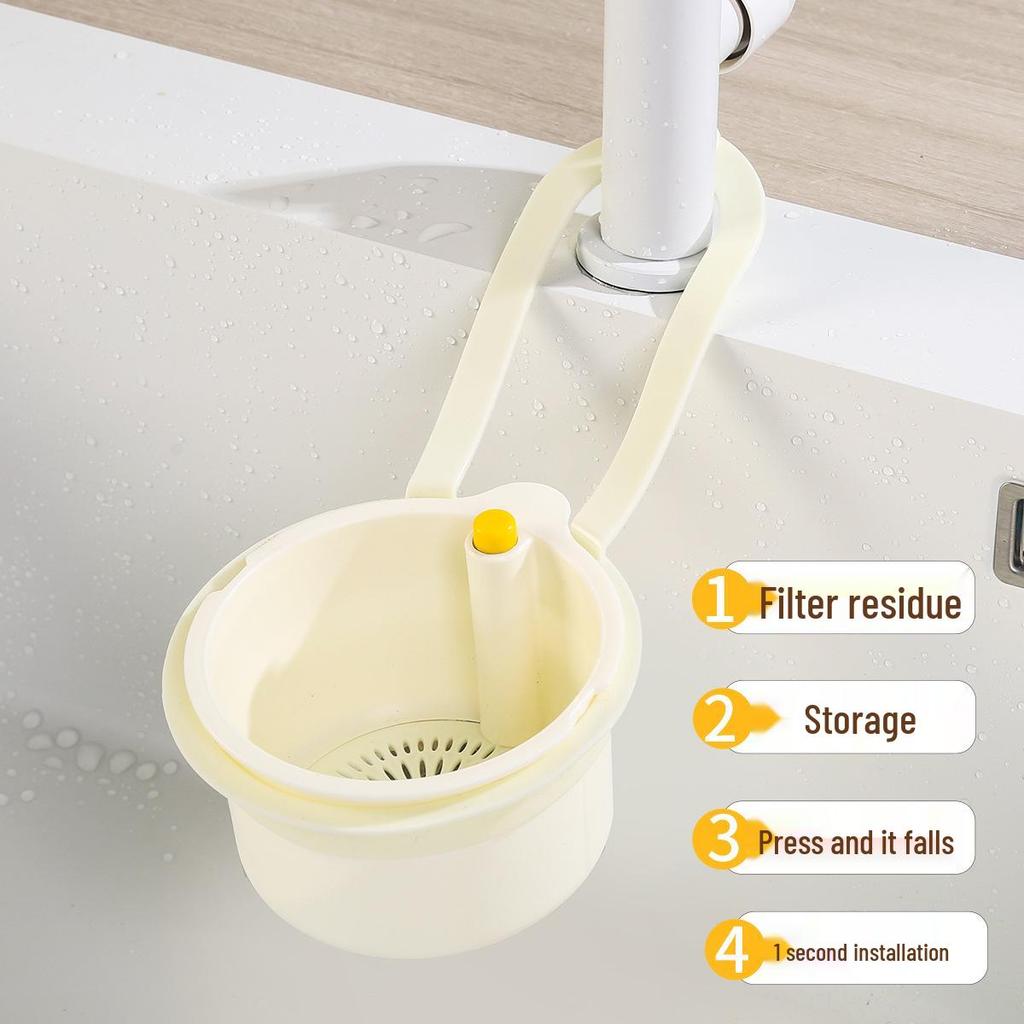 Kitchen Sink Hanging Basket Filter for Food Residue and Fruit Washing