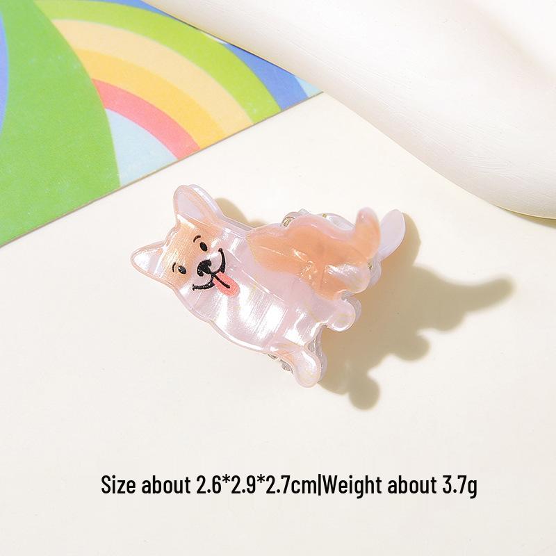 Niedliche Ozeantier Acetat Krallenklemme: Muschel, Delfin, Seestern, Welpen-Design