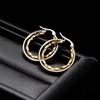 Simple Design New Arrival Stainless Steel Earrings Gold and Silver Interlaced Women's Hoop Earrings  Daily Wearing Party Gifts