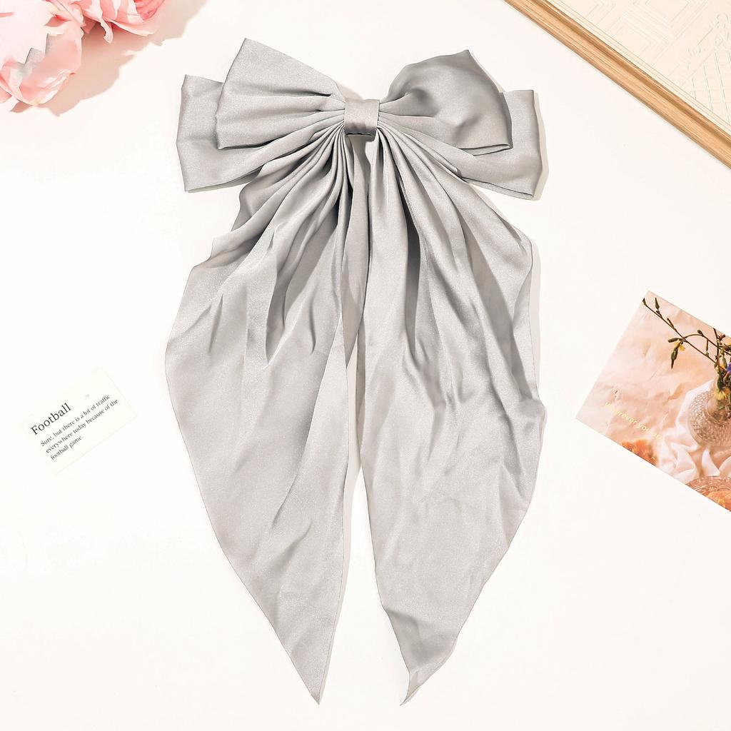 Elegant Bow Barrettes Women Temperament Ponytail Hairpin Hair Clip Girls Black Red Big Ribbon Hair Clip Fashion Hair Accessories