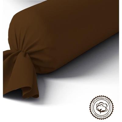 Bolster Case - High Quality - 100% Cotton - 45 X 185 Cm - Machine Washable - Brown