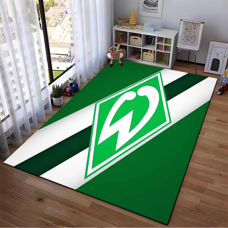 Green and White Logo Designed floor mat, suitable as a non-slip mat for the living room or bedroom sofa