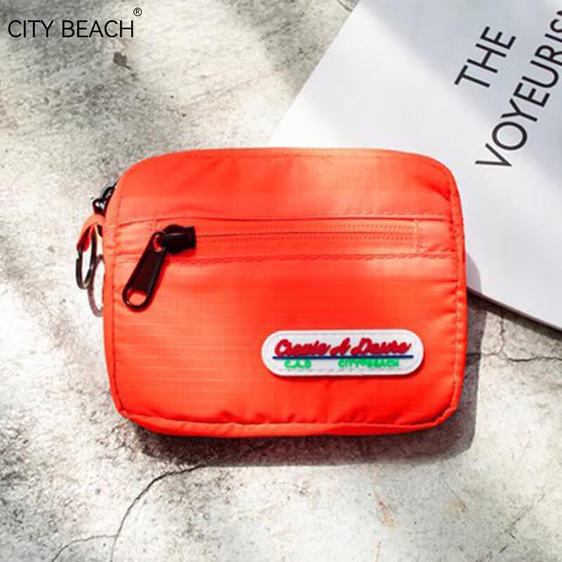 CITY BEACH Портативный холщовый кошелек для монет и карт