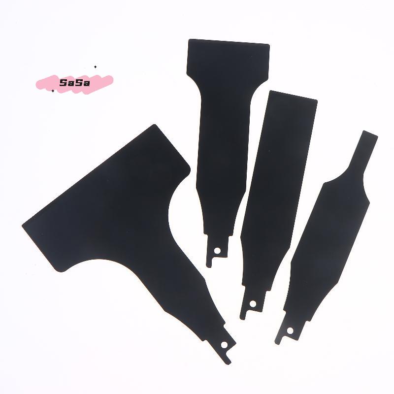 1/4Pcs Reciprocating Saw Scraper , High Carbon Steel Tile Cleaning Tool For Removing Mortar And Adhesive From Ceramic Wall
