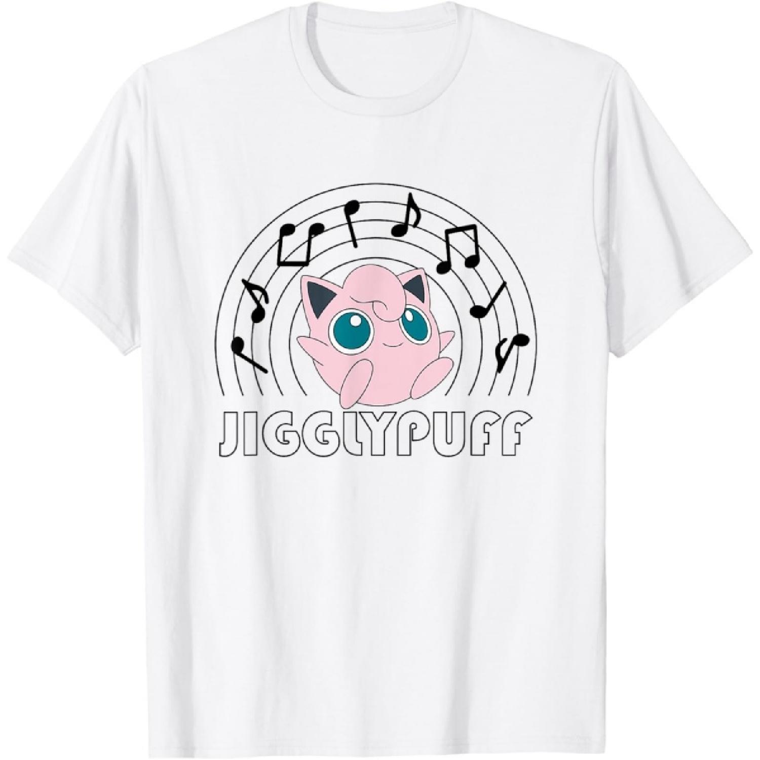 Pokémon - Jiggly Puff Music Notes T-Shirt XXXXXL белый