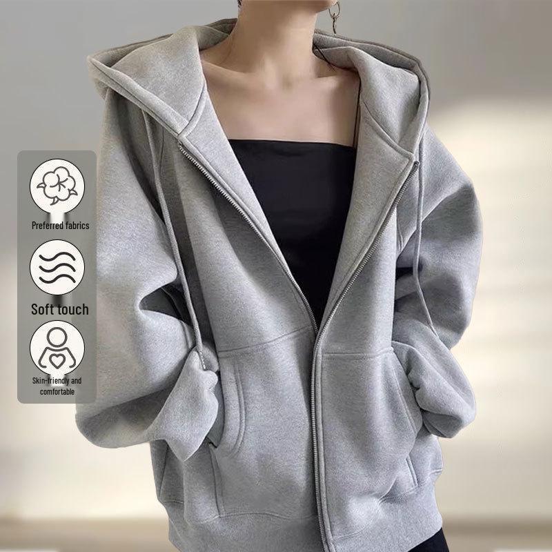 Damen 2024 Retro Roter Hoodie - Beliebte lockere Passform für Frühling & Herbst