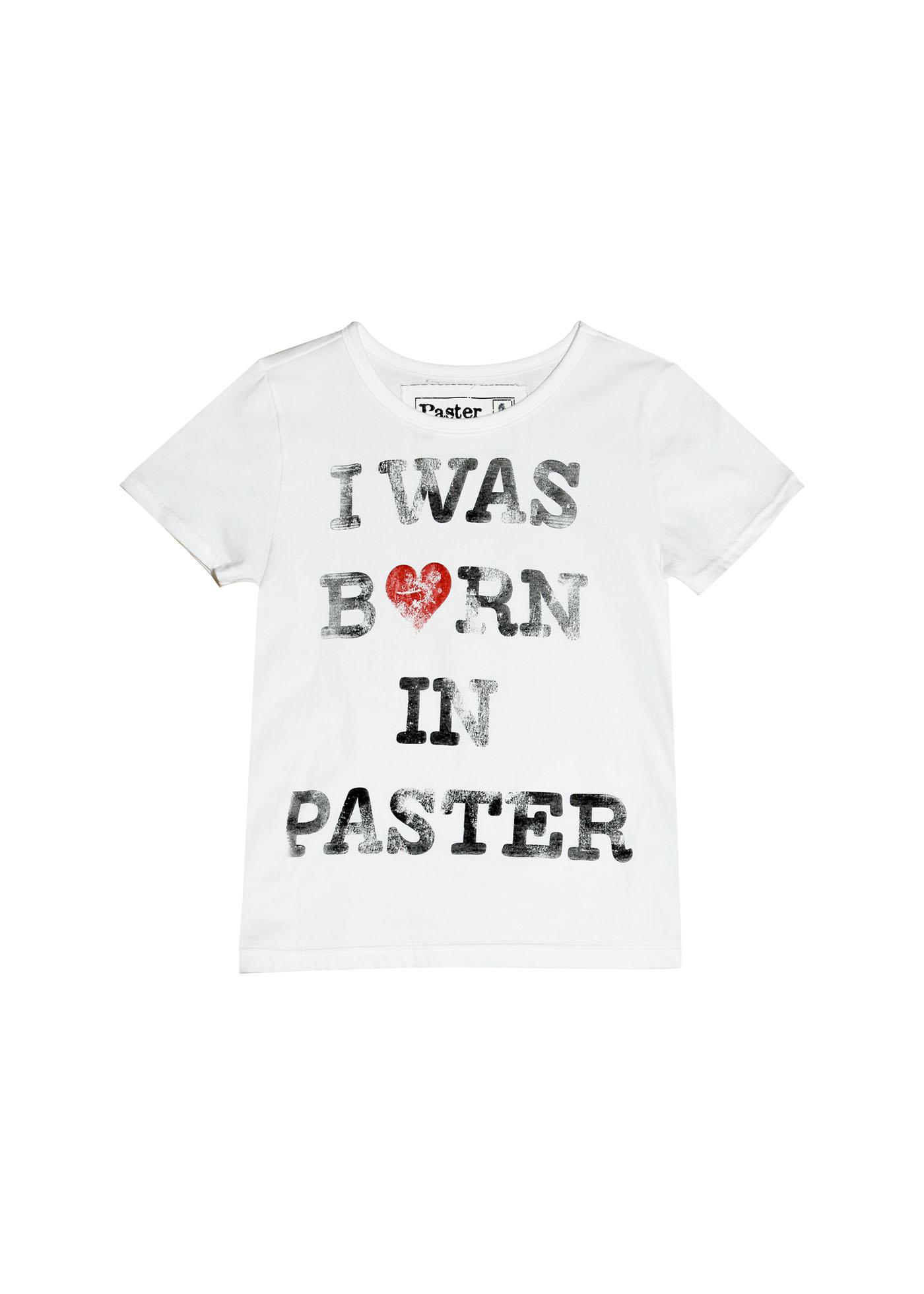 Paster I Was Born In T-Shirt, White White/S