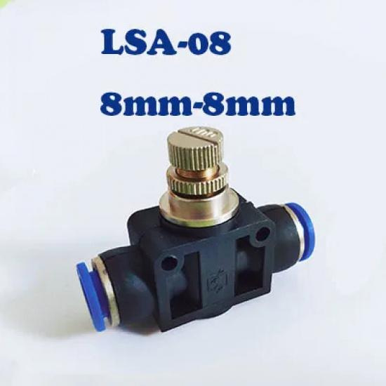 Pneumatic Fitting Airflow Regulator 6mm 8mm 10mm OD Hose Tube Gas Flow Adjust Valve Connector Fitting Air Speed Control Crane