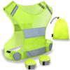 Reflective Vest with Arm Bands Running Gear Ultralight Mesh Safety Vest for Running Cycling Dog Walking Motorcycling