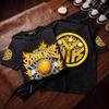 New York Knicks Skull Basketball Tee | Flames, Retro Sports Logo