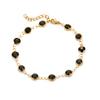 Luxury Sparkling Leaf Chain Candy Color Colorful Elegant Circle Bangles Adjustable Fashion Crystal Sparkling Bracelets Women