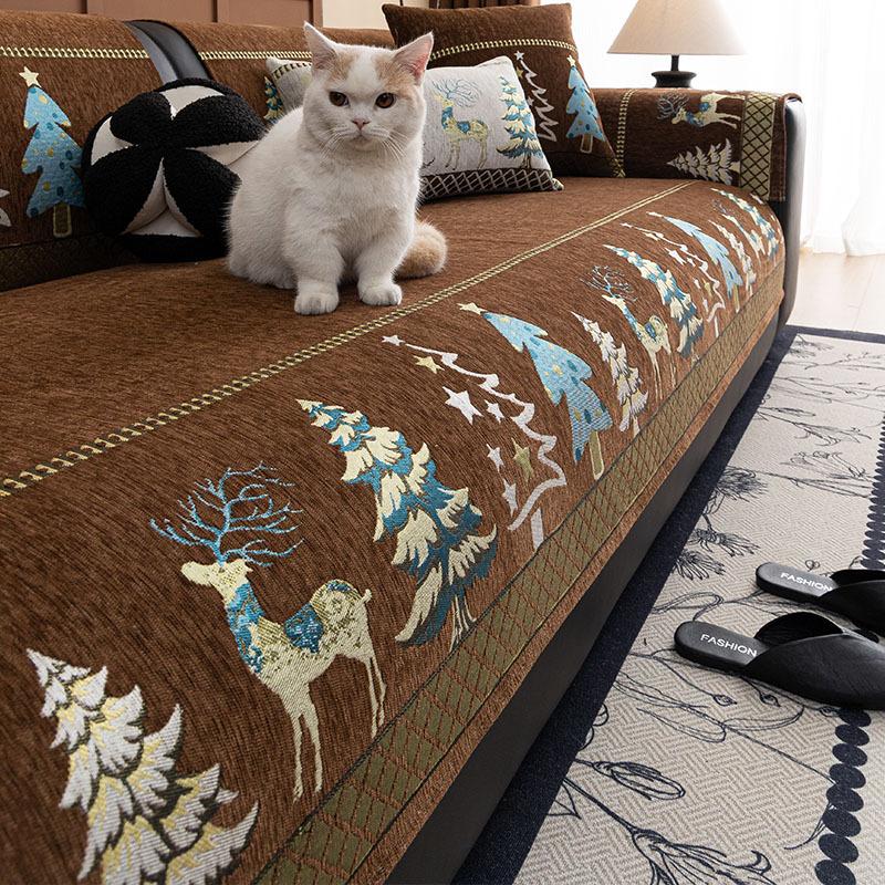 Premium Sofa Cushion  New Four-Season Universal Straight Row Special-Shaped Seat Cushion Fixed Non-Slip Sofa Cover Cloth Towel