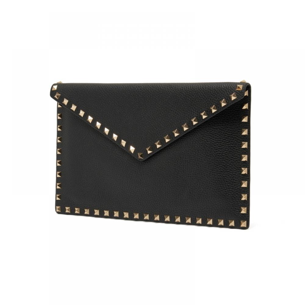 Valentino 5w2P0p56 Vsh 0no  P0p56 Vsh 0no  Rockstud Clutch Bag