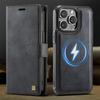 2-in-1 Magnetic Detachable Wallet Case for iPhone 15/15 Pro/15 Pro Max/15 Plus - PU Leather, Card Slots, MagSafe Charging, 360° Protection & Kickstand
