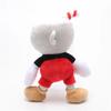 25cm Game Cuphead Plush Toy Mugman Soft Plushie Toy Anime Cartoon Stuffed Dolls Toys for Children Kids Birthday Christmas Gifts