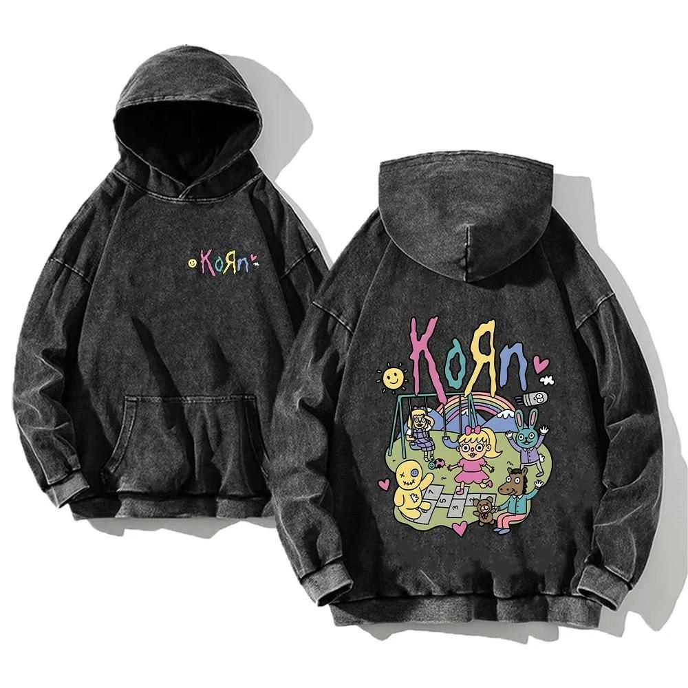Retro Fashion Graphic Print Hip Hop Hoodie for Men Y2k Punk Casual Loose Pullover Women Streetwear Sweatshirt Hoodies