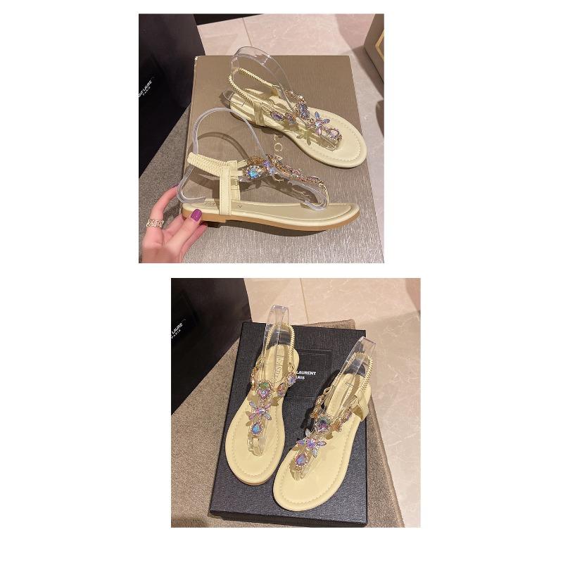 Sandals for Women In Summer, Big Rhinestones, European and American Sizes