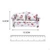 1/12 Miniature Dollhouse Floral Sofa with for Arm Room Furniture Children