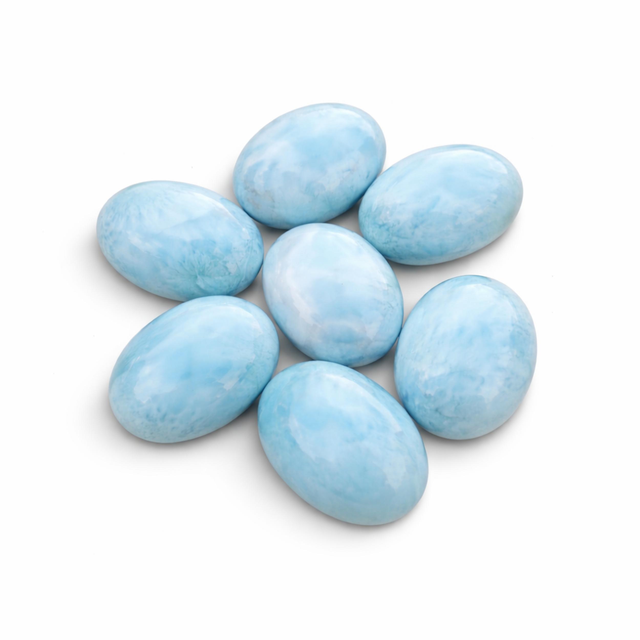 Larimar Cabochons 20x30mm Size, Natural Blue Gemstone, AAA+ Quality Calibrated Gemstones 20x30mm синий