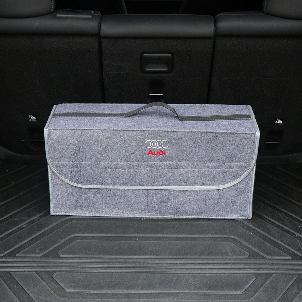 Car Soft Felt Storage Bag Organizer Cars Foldable Trunk Car Accessories For Audi S8 TT A4L A6L RS3 RS4 RS5 RS6 C6 S3 S4 S5 S6 S8 A7 A8 A4 A5 Q3 Q5 Q7
