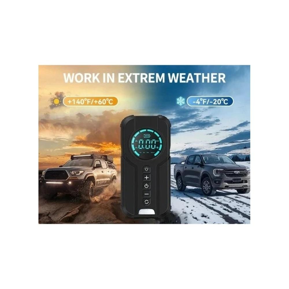 SUPER 5 4 in 1 Jump Starter Air Pump Portable Air Compressor Power Bank Lighting Car Battery Starter Starting Auto Tyre Inflator