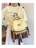 Large Capacity Backpack for Primary and Junior High Students - Durable Color Block Design for Outings, Third and Fourth Grade