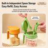 Self Sealing Lid Spice Storage Container Kitchen Seasoning Jar  Cooking Flavor Storage