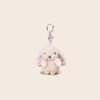 Flower Ear Print Rabbit Plush Keychain Animal Backpack Pendant Cartoon Gift Kids