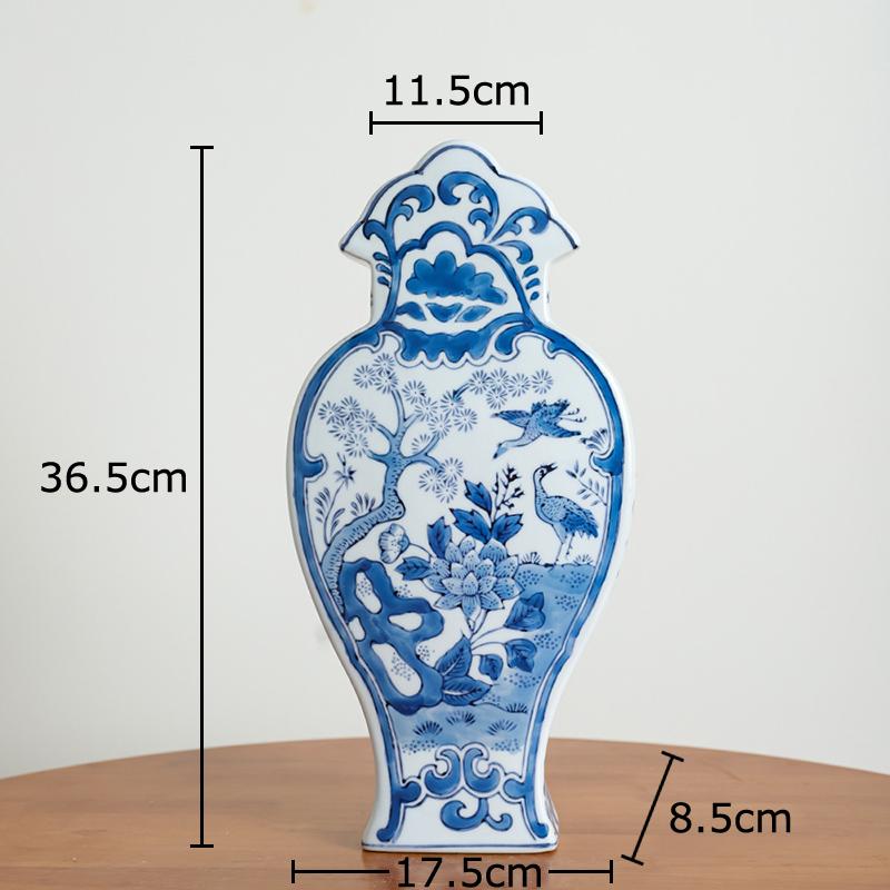 Blue and White Porcelain Vase Plant Pot Table Decoration Flowers Arrangement Multiple Styles Flower Vases Room Aesthetic Decor